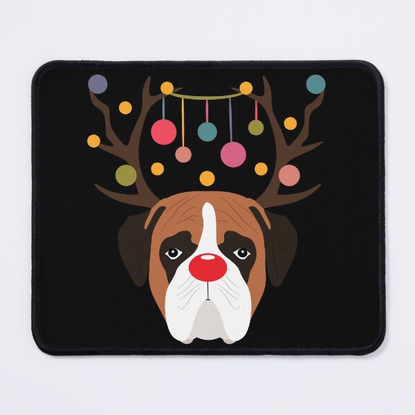 Item preview, Christmas Reindeer Boxer Dog designed and sold by Lulupainting.