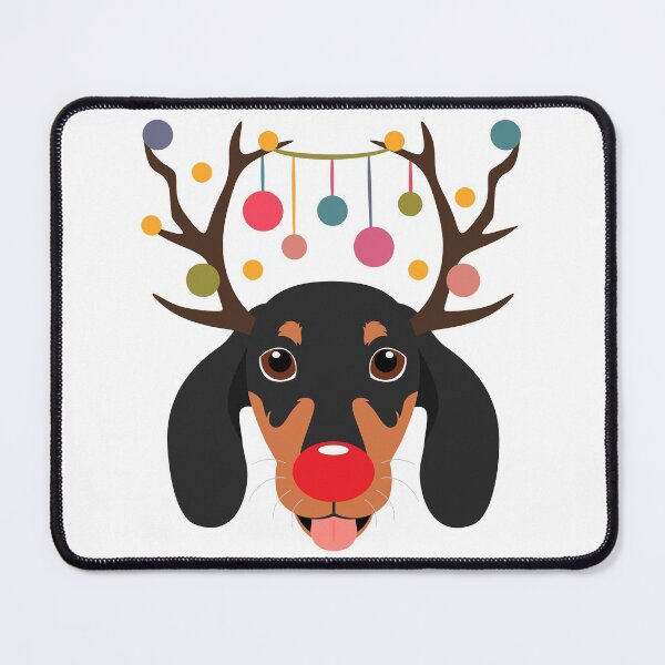 Item preview, Christmas Reindeer Dachshund Sausage Dog  designed and sold by Lulupainting.