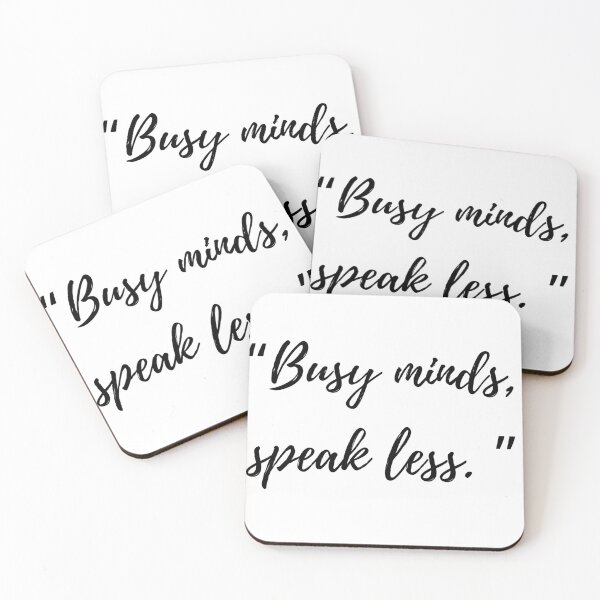 Item preview, Busy minds speak less designed and sold by CARVED..