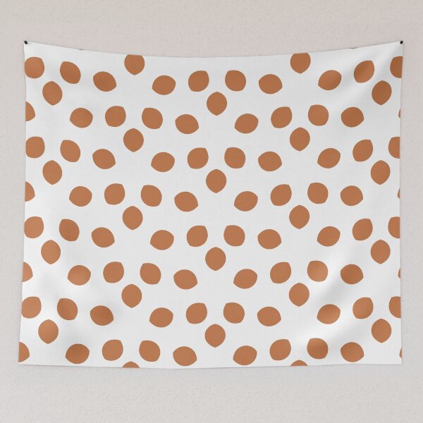 Item preview, Orange and White Shape Ornamental Pattern 2022 Trending Color - Hue - Shade - Colour Pantone Tomato Cream 16-1348 designed and sold by ColorOfTheYears.