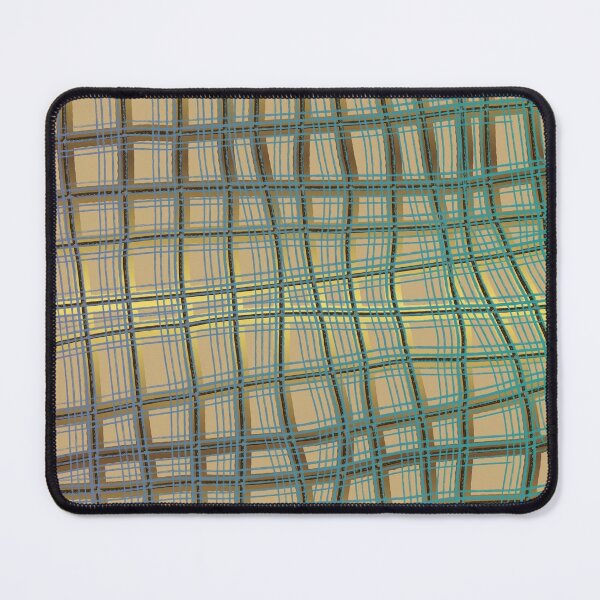 Pattern Design012 Abstract Golden Green Lines Mouse Pad
