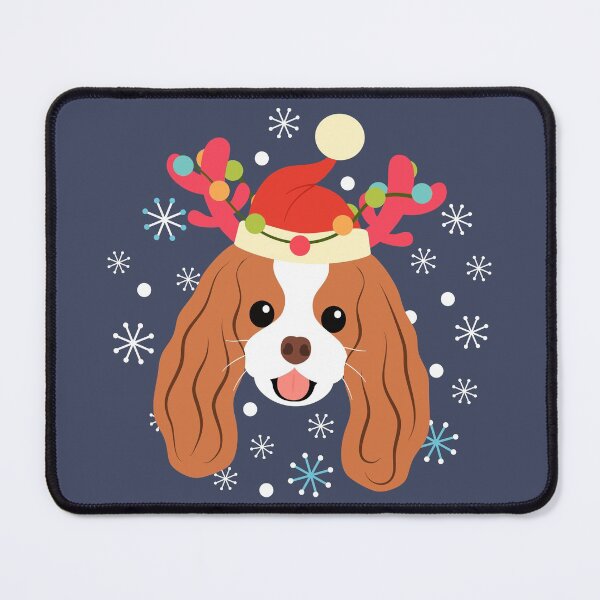 Item preview, Reindeer Santa Cavalier King Charles Spaniel Christmas designed and sold by Lulupainting.