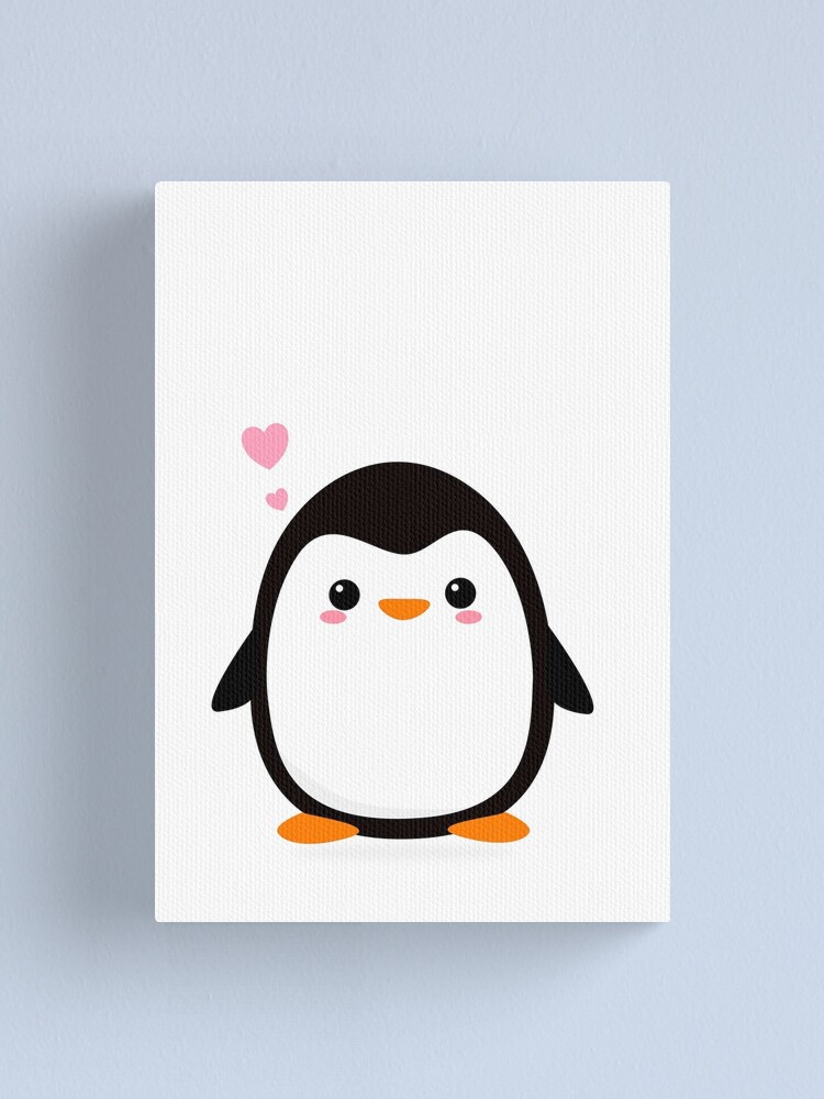 "Cute penguin" Canvas Print by happinessinatee | Redbubble