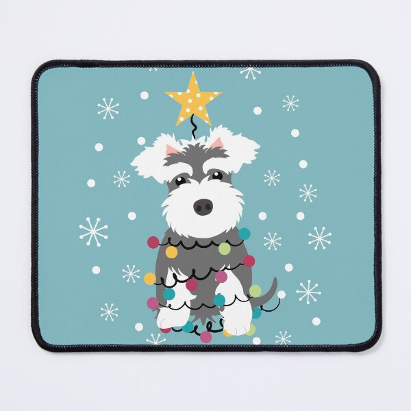 Item preview, Salt and Pepper Miniature Schnauzer Christmas Tree  designed and sold by Lulupainting.