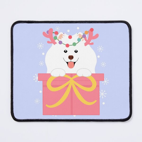 Item preview, Christmas Reindeer Samoyed in a Gift Box designed and sold by Lulupainting.