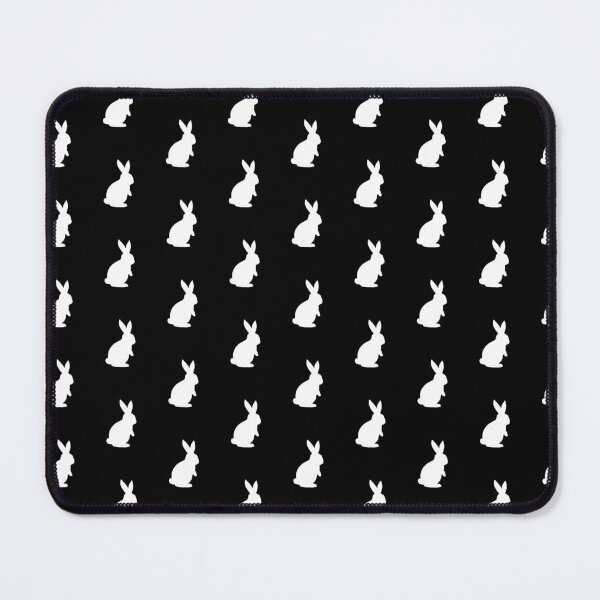 Item preview, Rabbit Silhouette Pattern (white/black) designed and sold by Design Minds Boutique.