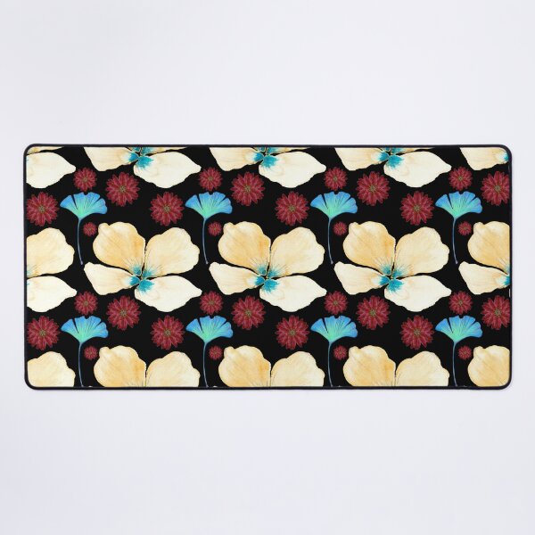 Item preview, black botanical pattern yellow flower and gingko leaf designed and sold by AnnaBaldon.