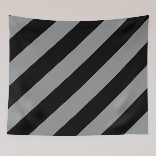 Item preview, Gray and Black Diagonal Stripe Pattern 2022 Trending Color - Hue - Shade - Colour Pantone Ultimate Gray 17-5104 designed and sold by ColorOfTheYears.