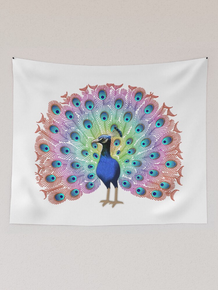 Peacock tapestry discount