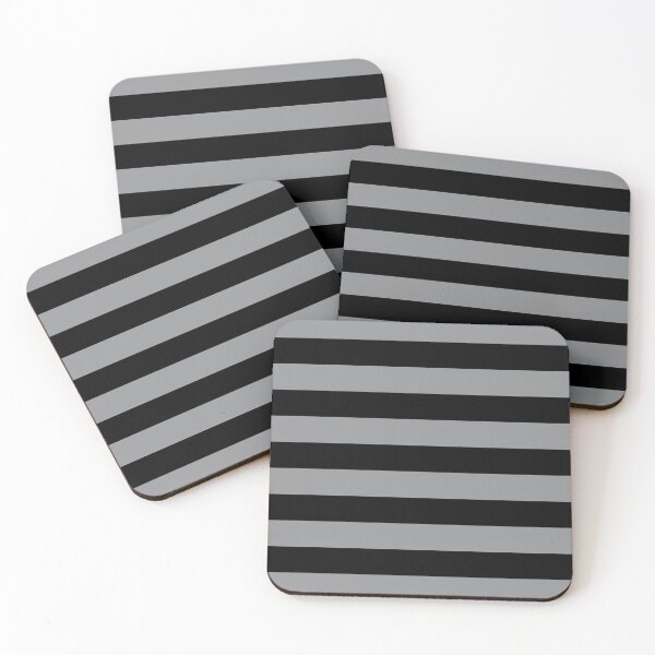 Item preview, Gray and Black Horizontal Stripe Pattern 2022 Trending Color - Hue - Shade - Colour Pantone Ultimate Gray 17-5104 designed and sold by ColorOfTheYears.