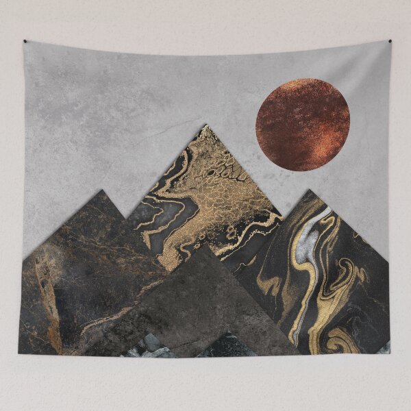 Item preview, Distant World - Abstract Minimalist Mountains designed and sold by AmbienceArt.