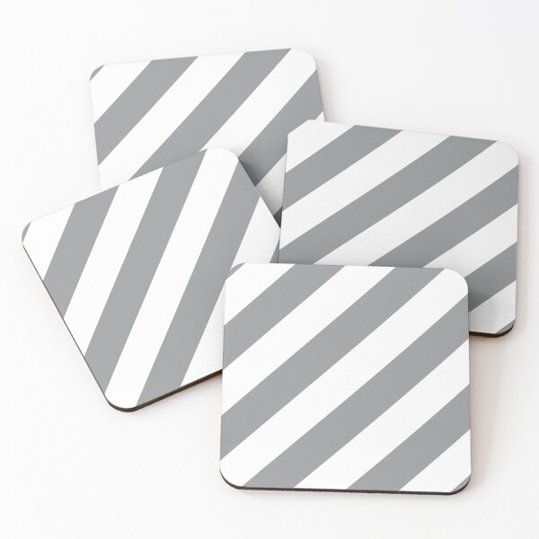Item preview, Gray and White Diagonal Stripe Pattern 2022 Trending Color - Hue - Shade - Colour Pantone Ultimate Gray 17-5104 designed and sold by ColorOfTheYears.