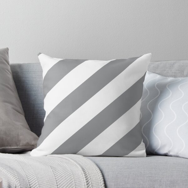 Item preview, Gray and White Diagonal Stripe Pattern 2022 Trending Color - Hue - Shade - Colour Pantone Ultimate Gray 17-5104 designed and sold by ColorOfTheYears.