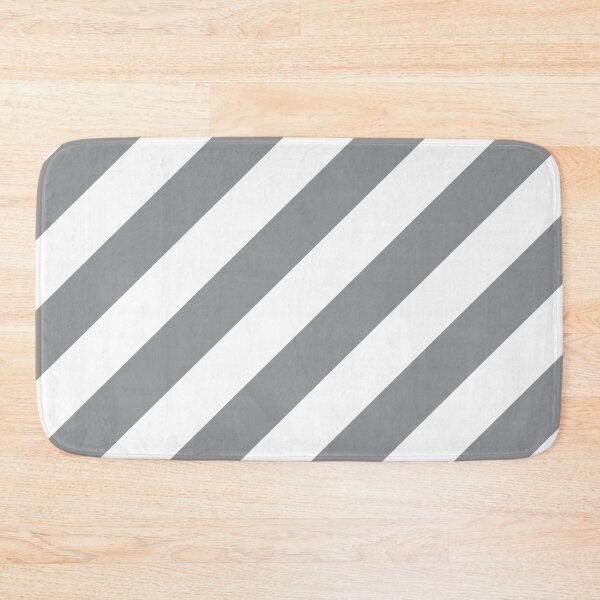 Item preview, Gray and White Diagonal Stripe Pattern 2022 Trending Color - Hue - Shade - Colour Pantone Ultimate Gray 17-5104 designed and sold by ColorOfTheYears.