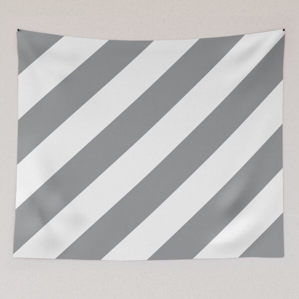 Item preview, Gray and White Diagonal Stripe Pattern 2022 Trending Color - Hue - Shade - Colour Pantone Ultimate Gray 17-5104 designed and sold by ColorOfTheYears.