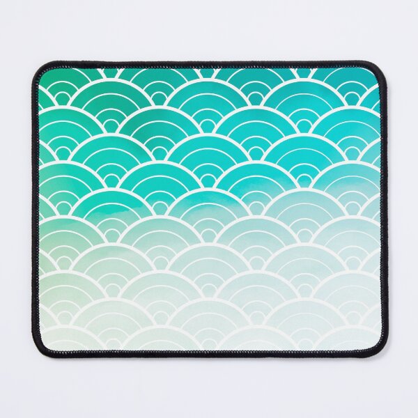 Item preview, Turquoise Ombre Japanese Waves Pattern designed and sold by Design Minds Boutique.