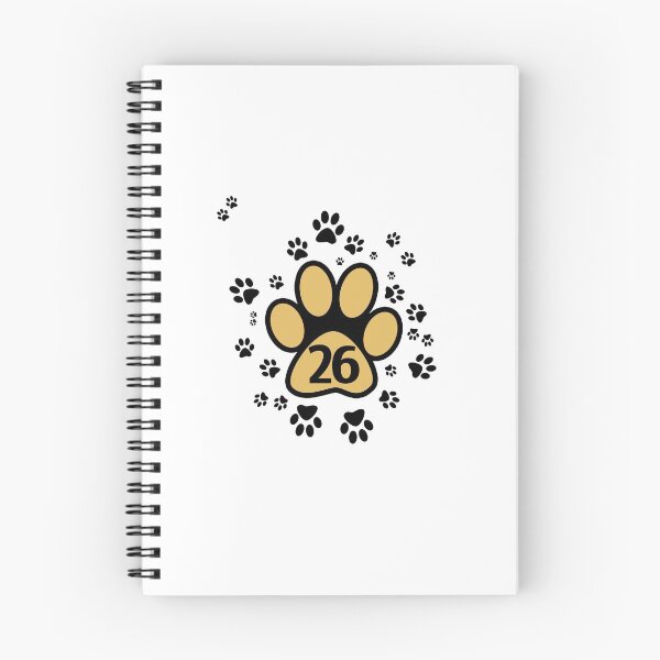 Item preview, Paw prints with number twenty six - numbers designed and sold by MadandMean.