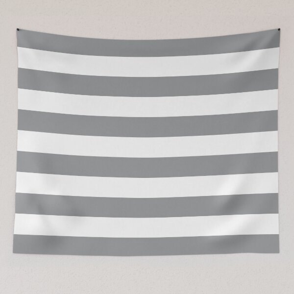 Item preview, Gray and White Horizontal Stripe Pattern 2022 Trending Color - Hue - Shade - Colour Pantone Ultimate Gray 17-5104 designed and sold by ColorOfTheYears.