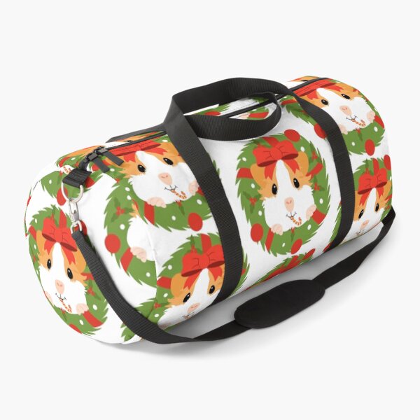 Artikelvorschau, Meerschweinchen-Weihnachtskranz an einer Holztür entworfen und verkauft von Lulupainting.