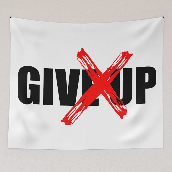 Item preview, NEVER GIVE UP (WHITE) designed and sold by AnaelDraw.