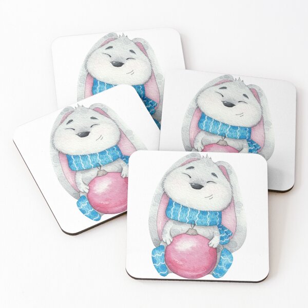 Item preview, Christmas Watercolor Bunny designed and sold by Emil1993.
