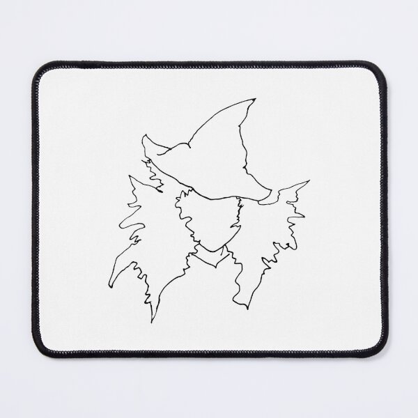 Item preview, WITCH WITH MESSY HAIR OUTLINE designed and sold by Balenilart.