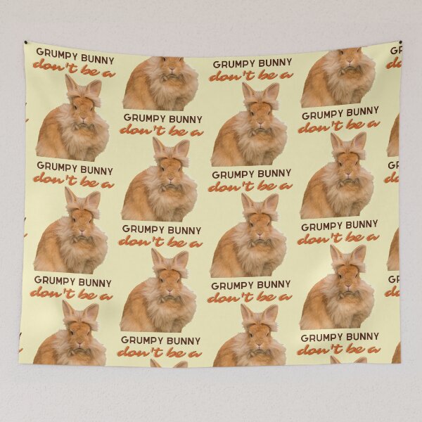 Item preview, Don't Be A Grumpy Bunny - Rabbit t shirt designed and sold by Leslie Hasty.