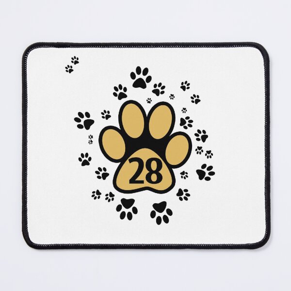 Item preview, Paw prints with number twenty eight - numbers designed and sold by MadandMean.