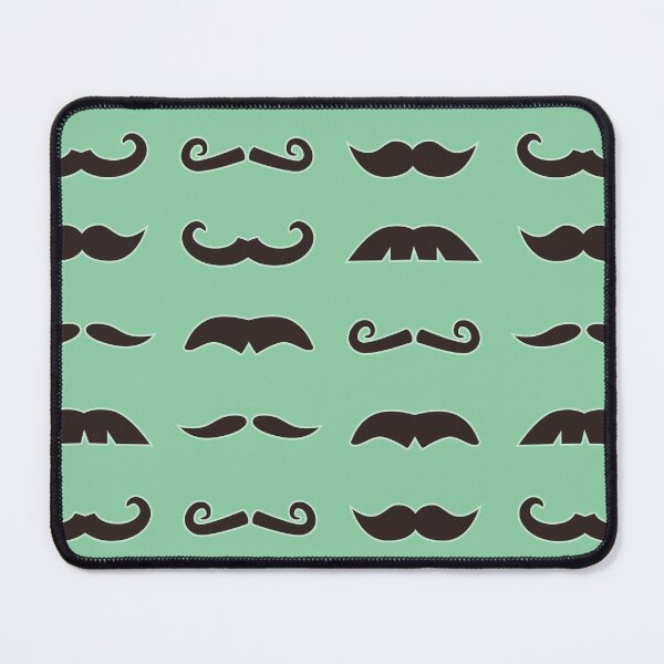 Item preview, Vintage brown mustaches on seafoam green background designed and sold by Design Minds Boutique.