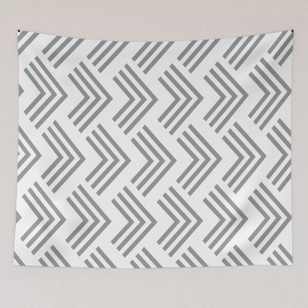 Item preview, Gray and White Chevron Rhombus Arrow Pattern 2022 Trending Color - Hue - Shade - Colour Pantone Ultimate Gray 17-5104 designed and sold by ColorOfTheYears.