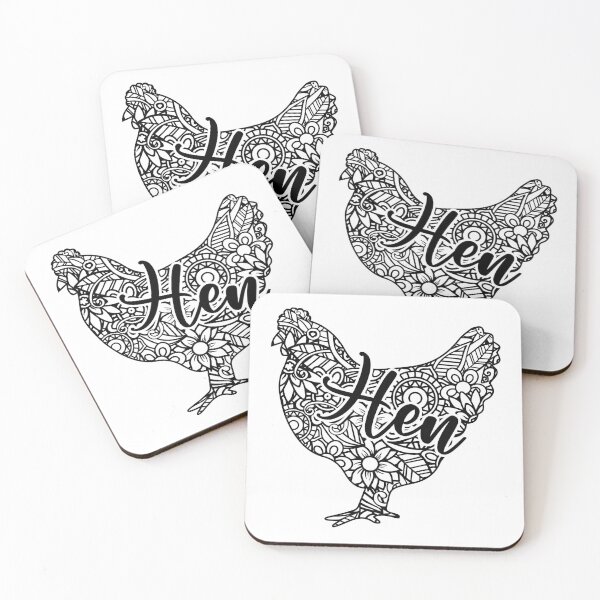 Item preview, Black Mandala Hen designed and sold by PolishedPin.