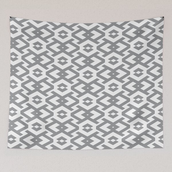 Item preview, Gray and White Art Deco Geometric Shape Pattern 2022 Trending Color - Hue - Shade - Colour Pantone Ultimate Gray 17-5104 designed and sold by ColorOfTheYears.