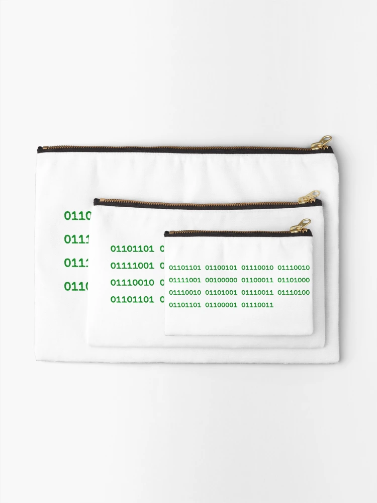 Thumbnail 2 of 4, Zipper Pouch, Merry Christmas binary code designed and sold by bravoalpha.