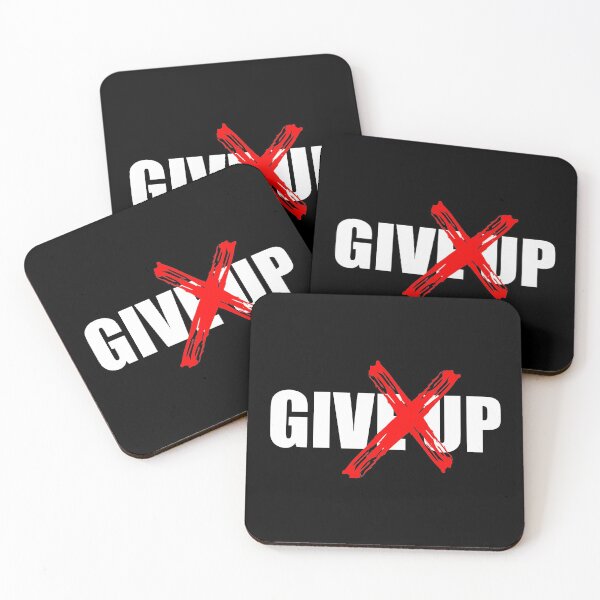 Item preview, NEVER GIVE UP (BLACK) designed and sold by AnaelDraw.