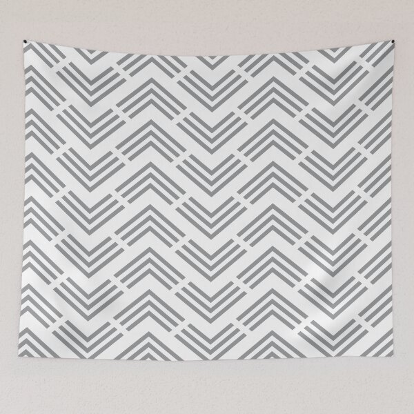 Item preview, Gray and White Chevron Rhombus Arrow Pattern 2022 Trending Color - Hue - Shade - Colour Pantone Ultimate Gray 17-5104 designed and sold by ColorOfTheYears.