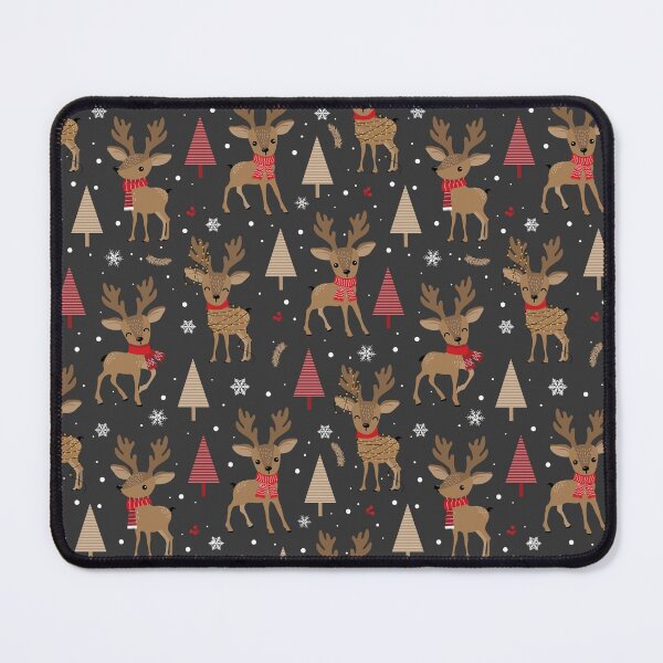 Item preview, Adorable Christmas Reindeer on Black designed and sold by Pink Pineapple Works.