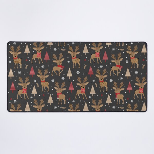 Item preview, Adorable Christmas Reindeer on Black designed and sold by Pink Pineapple Works.