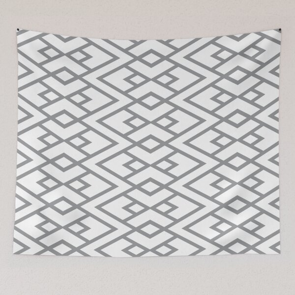 Item preview, Gray and White Diamond Shape Art Deco Pattern 2022 Trending Color - Hue - Shade - Colour Pantone Ultimate Gray 17-5104 designed and sold by ColorOfTheYears.