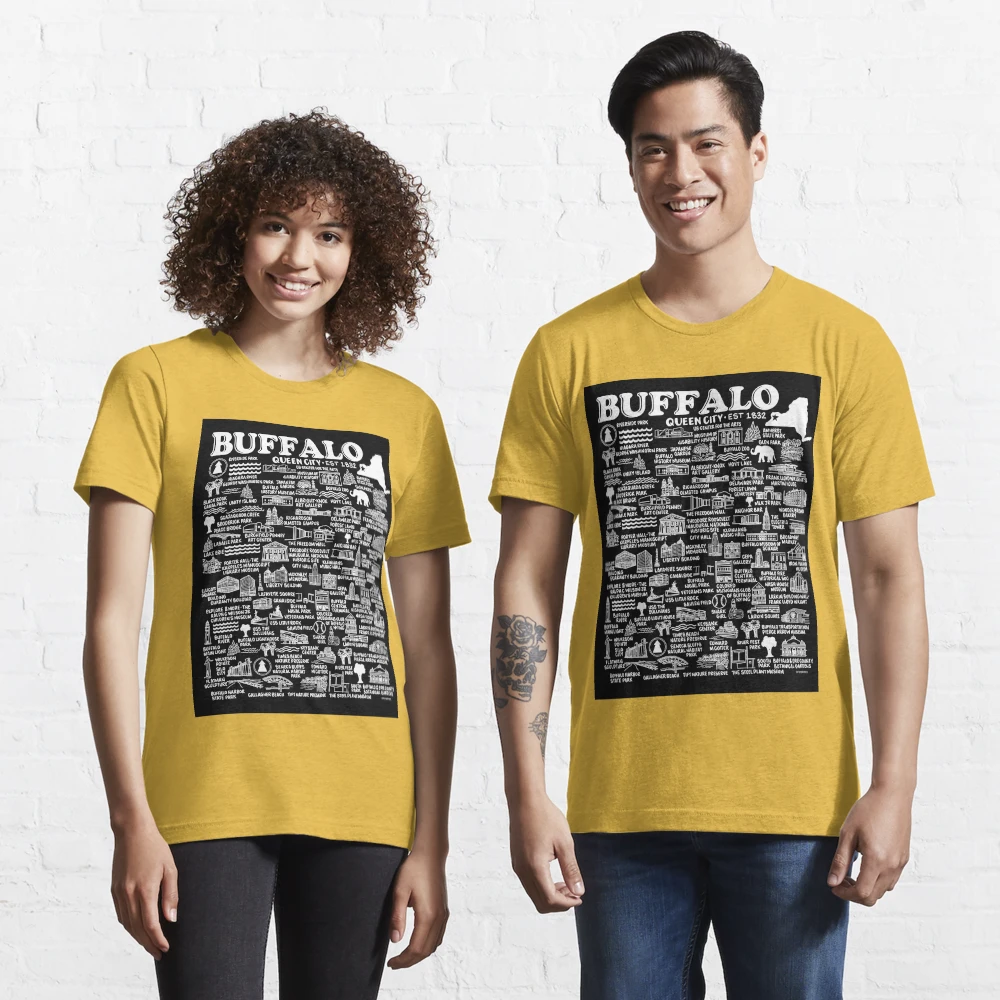 Buffalo New York Map Essential T Shirt for Sale by fiberandgloss Redbubble