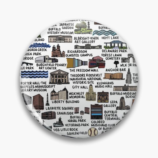 Item preview, Buffalo New York Map designed and sold by fiberandgloss.