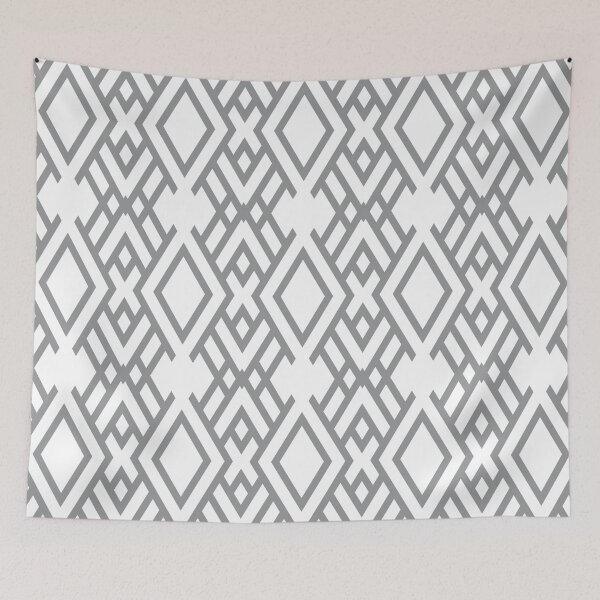 Item preview, Gray and White Geometric Striped Art Deco Pattern 2022 Trending Color - Hue - Shade - Colour Pantone Ultimate Gray 17-5104 designed and sold by ColorOfTheYears.