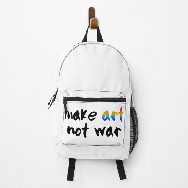 Item preview, Make art not war - black and rainbow designed and sold by annaguerrawords.