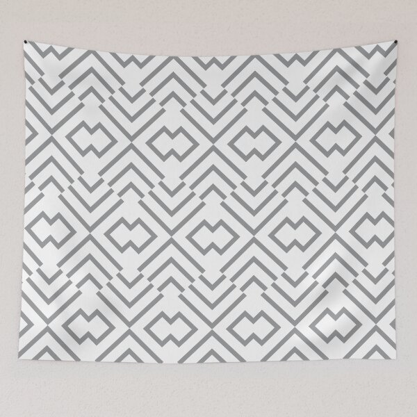 Item preview, Gray and White Abstract Art Deco Shape Pattern 2022 Trending Color - Hue - Shade - Colour Pantone Ultimate Gray 17-5104 designed and sold by ColorOfTheYears.