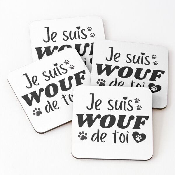 Aperçu de l'œuvre Je suis wouf de toi - jeu de mot chien créée et vendue par Smileycreation.