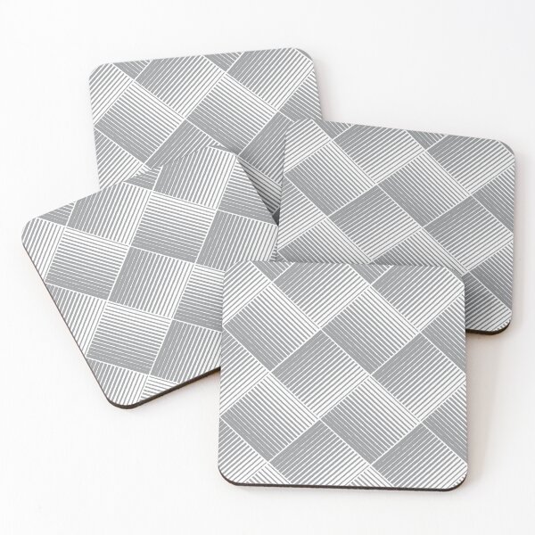 Item preview, Gray and White Square Mosaic Stripe Pattern 2022 Trending Color - Hue - Shade - Colour Pantone Ultimate Gray 17-5104 designed and sold by ColorOfTheYears.