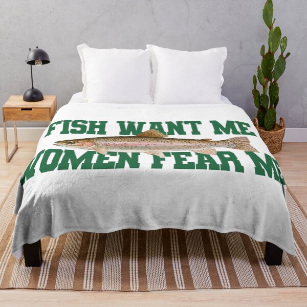 Item preview, Fish Want Me Women Fear Me Meme designed and sold by Merch-On.
