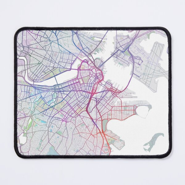 Item preview, Boston Map, USA City Massachusetts, Travel, Traveler Gift  designed and sold by TheRedFinch.