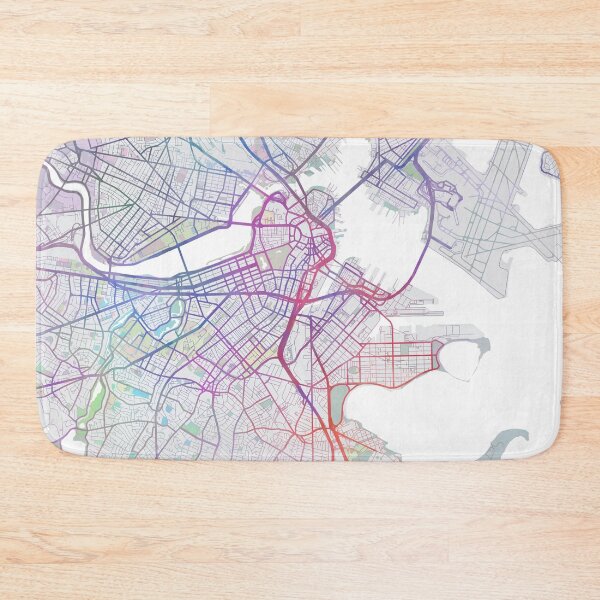 Item preview, Boston Map, USA City Massachusetts, Travel, Traveler Gift  designed and sold by TheRedFinch.