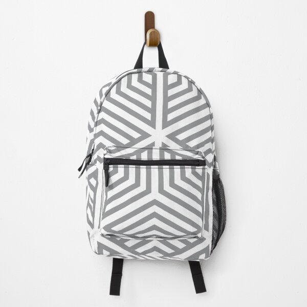 Item preview, Gray and White Ornamental Cube Geometric Pattern 2022 Trending Color - Hue - Shade - Colour Pantone Ultimate Gray 17-5104 designed and sold by ColorOfTheYears.
