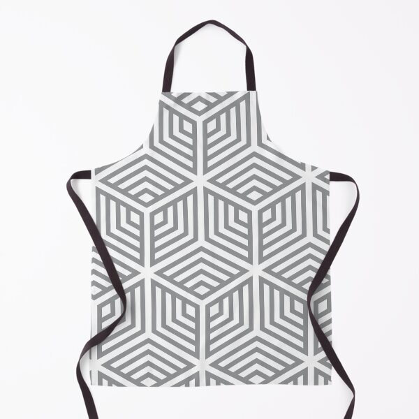 Item preview, Gray and White Ornamental Cube Geometric Pattern 2022 Trending Color - Hue - Shade - Colour Pantone Ultimate Gray 17-5104 designed and sold by ColorOfTheYears.